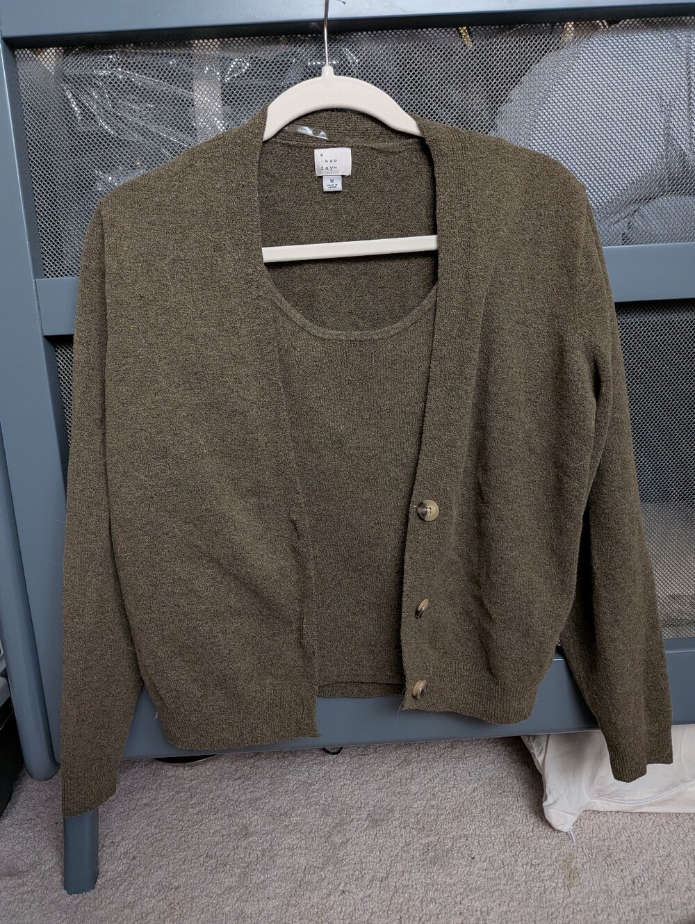 A New Day Green Cardigan + Top, Medium